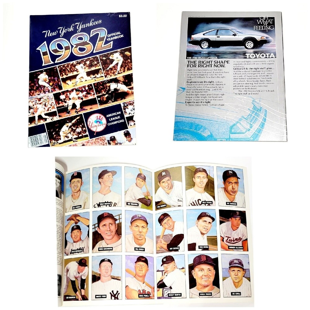 Vintage 1982 New York Yankees Official Yearbook w/ TCMA 18 Mint Card Insert EUC!